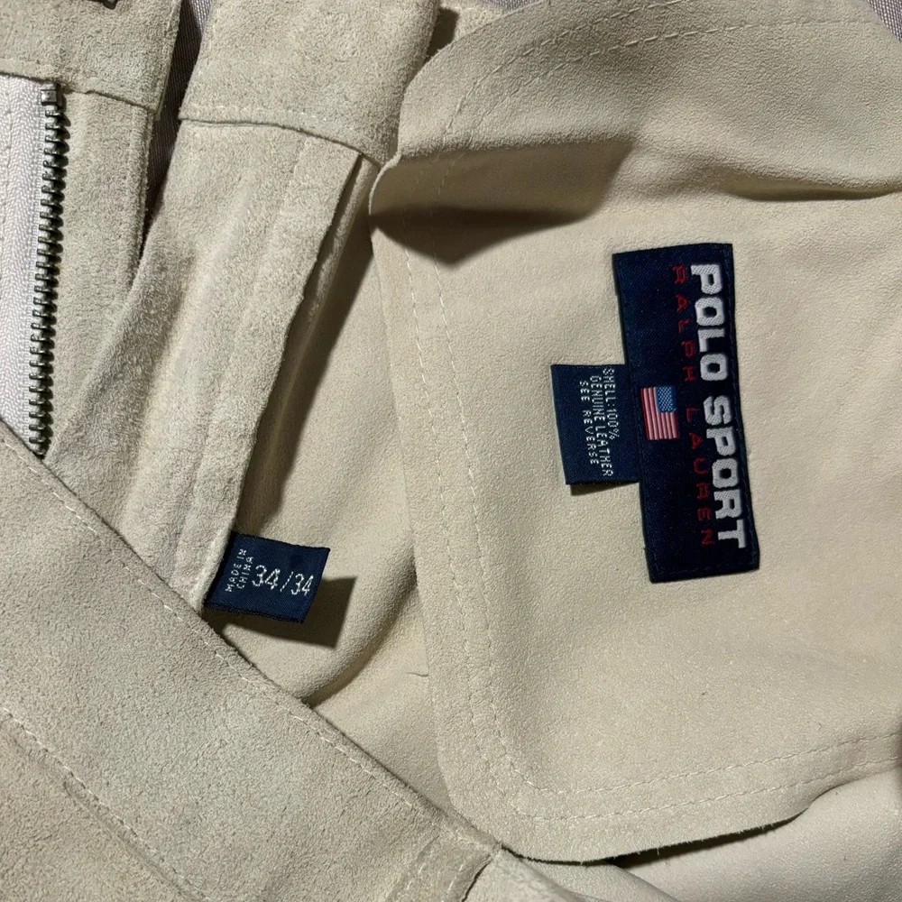 Men’s Ralph Lauren vintage off white suede pants